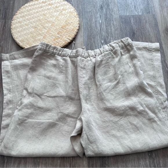 Nwt J. Jill love‎ linen pull on pants oatmeal women’s petite L - Picture 7 of 7